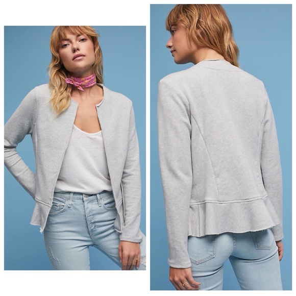 Anthropologie Jackets & Blazers - Anthropologie Dolan Gray Knit Peplum Jacket